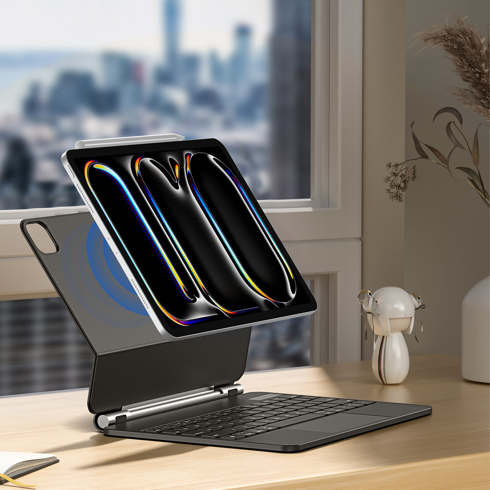 Dux Ducis Keyboard (MK-serien) Case med Bluetooth-tastatur til iPad Pro 11" 2024 - sort