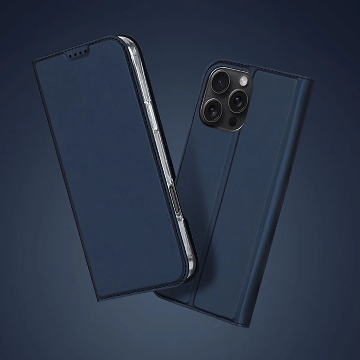 Dux Ducis Skin Pro iPhone 16 Pro Max Case with Flip and Card Slot - Blue