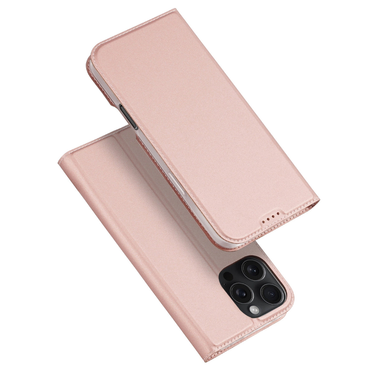 Dux Ducis Skin Pro iPhone 16 Pro Max Case with Flip and Card Slot - Pink