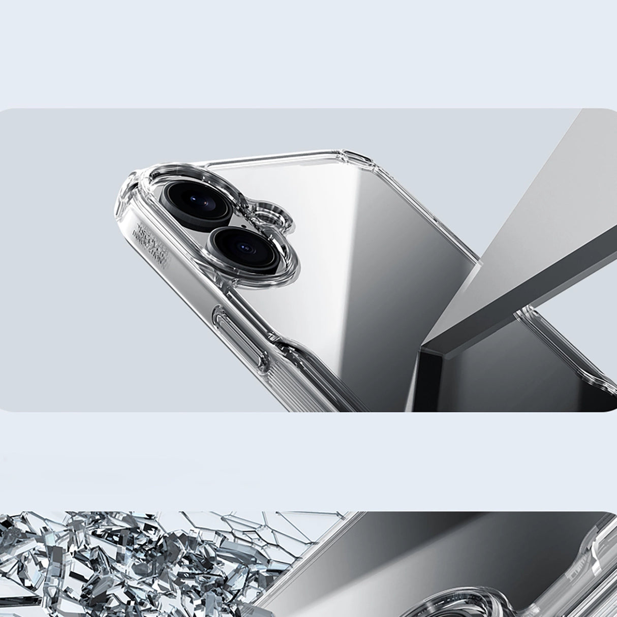 Nillkin Nature Pro Case til iPhone 16 - gennemsigtig og hvid