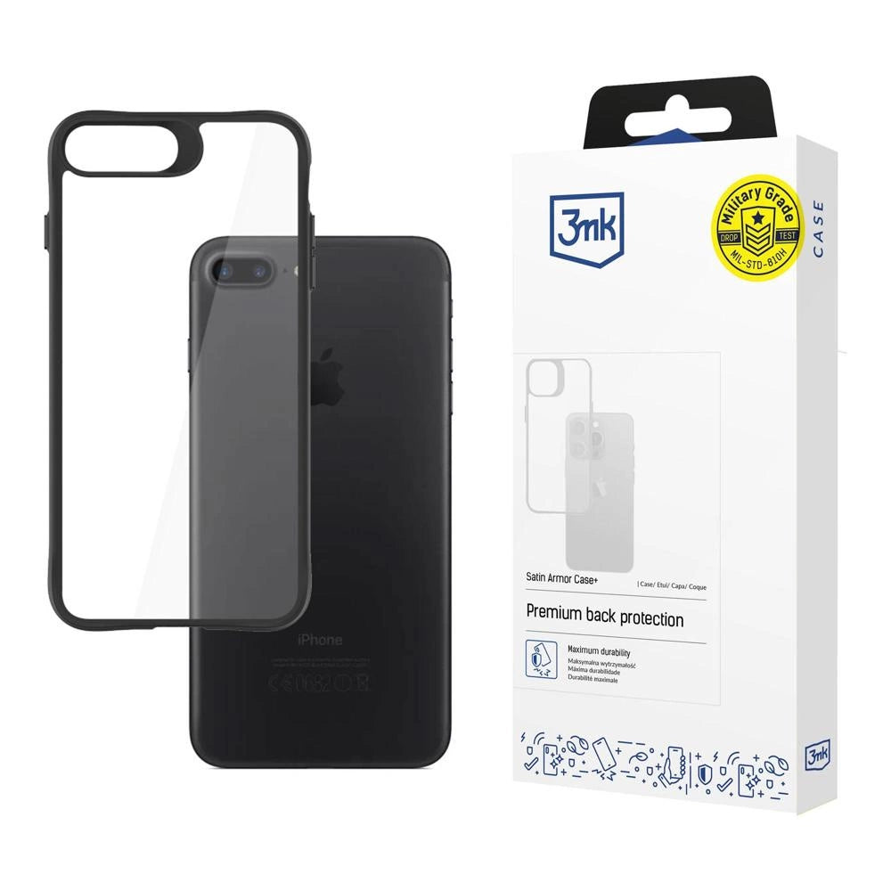3mk Satin Armor Case+-hylster til iPhone 7 / 8 / SE 2020 / SE 2022 - gennemsigtigt