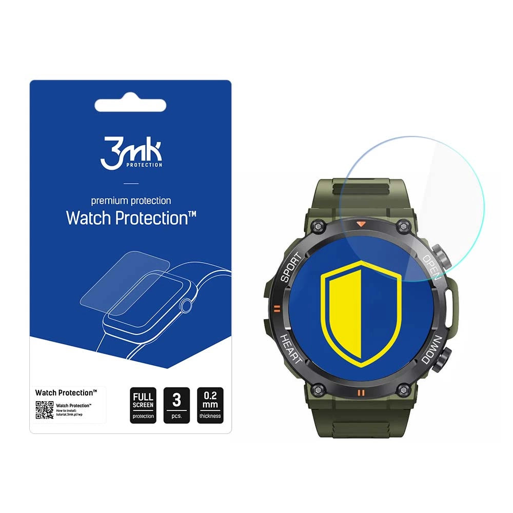 3mk Watch ProtectionTM v. FlexibleGlass hybridglas på Rubicon RNCE95