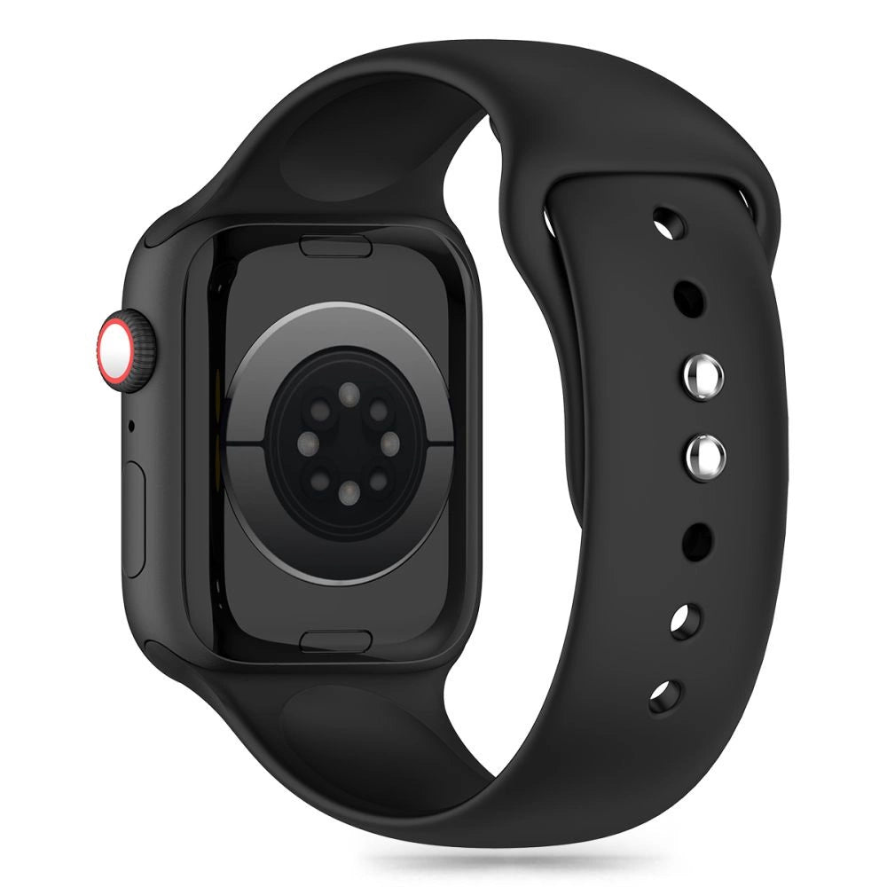 Tech-Protect Silicone Strap til Apple Watch 4 / 5 / 6 / 7 / 8 / 9 / SE (38 / 40 / 41 mm) - sort