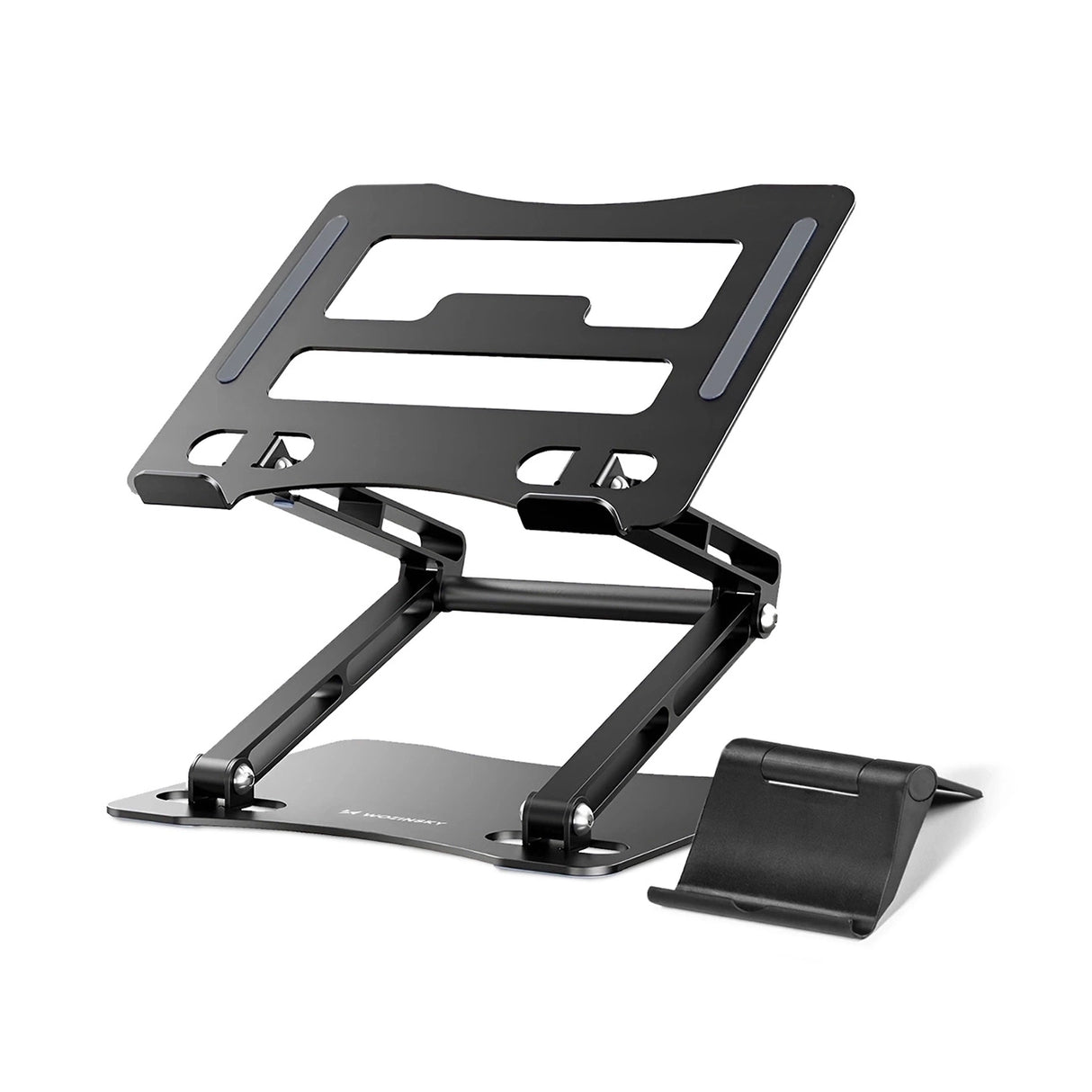 Wozinsky WRS-CPY75DSB Aluminium Laptop og Tablet Stand + Gratis Smartphone Stand - sort