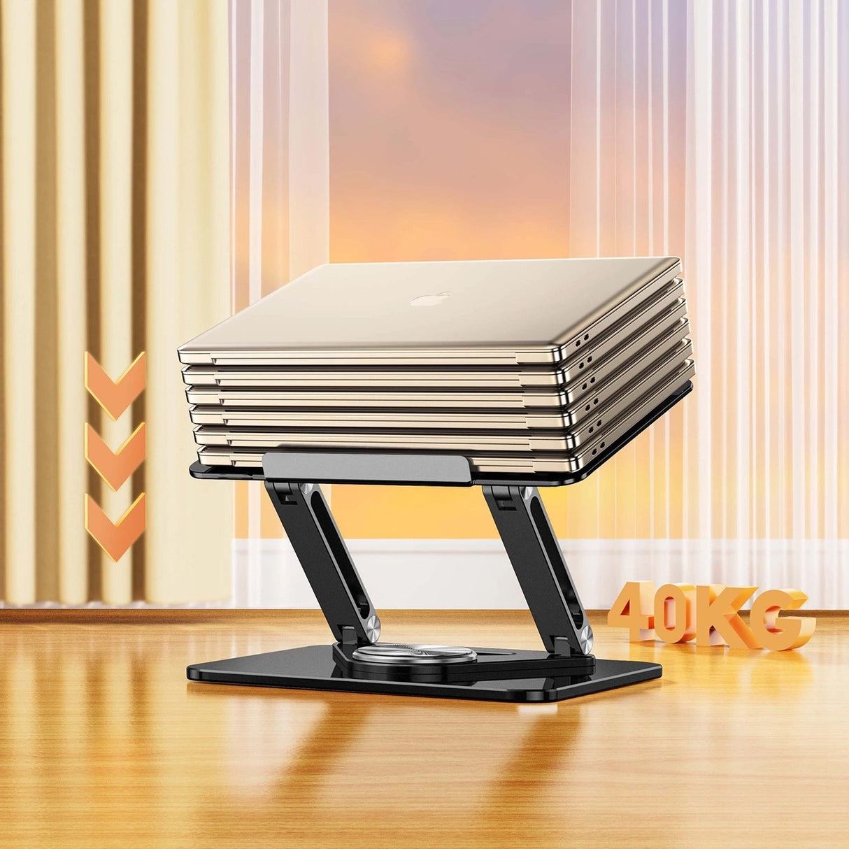 Wozinsky WRS-CPY84SB 360 Aluminum Laptop and Tablet Stand + Free Smartphone Stand - Black