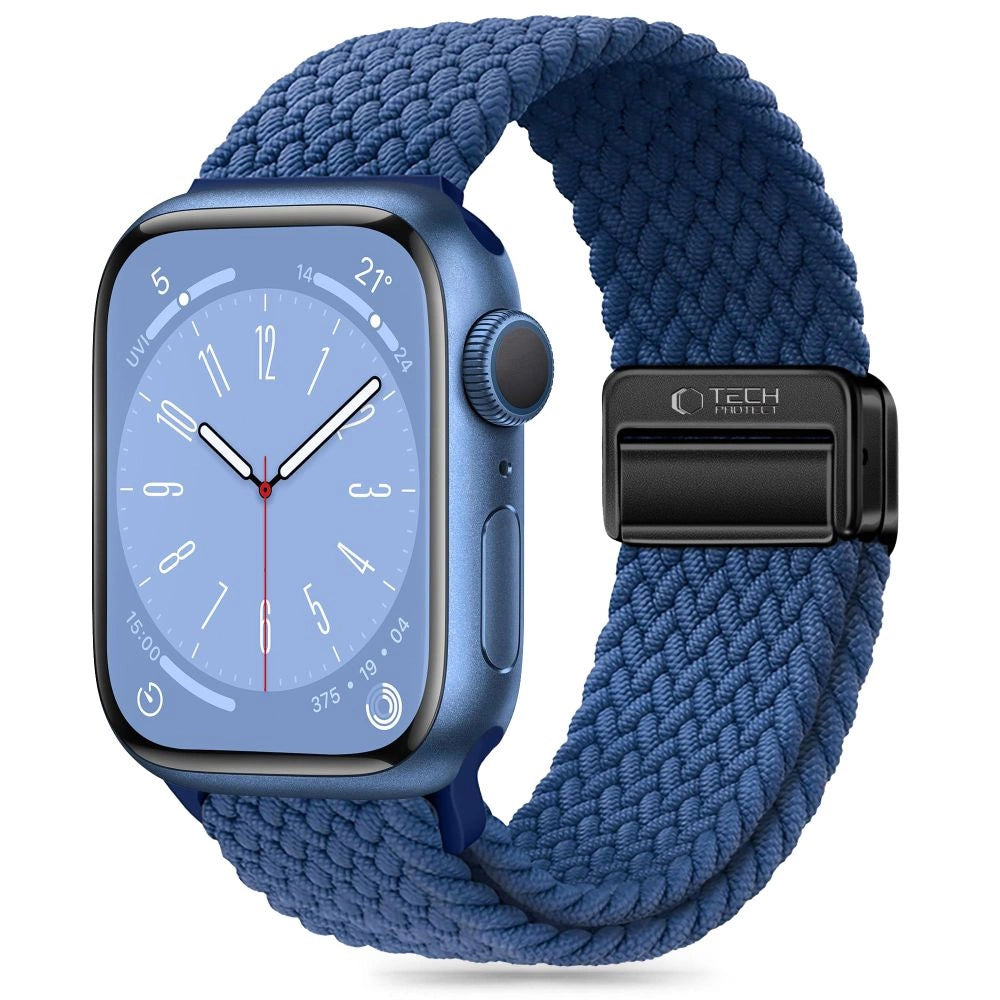 Tech-Protect Nylonmag Strap til Apple Watch 4 / 5 / 6 / 7 / 8 / 9 / SE / Ultra 1 / 2 (42 / 44 / 45 / 49 mm) - Blå