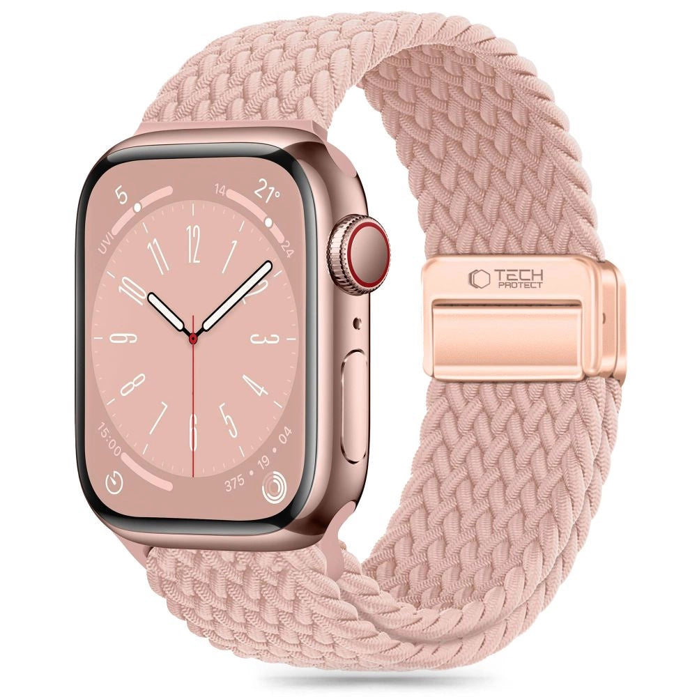 Tech-Protect Nylonmag Strap til Apple Watch 4 / 5 / 6 / 7 / 8 / 9 / SE / Ultra 1 / 2 (42 / 44 / 45 / 49 mm) - Pink