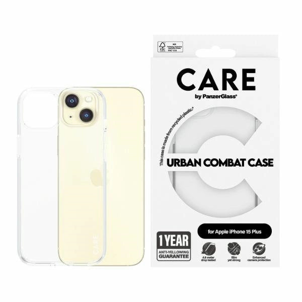 CARE af PanzerGlass Urban Combat Case til iPhone 15 Plus - Klar
