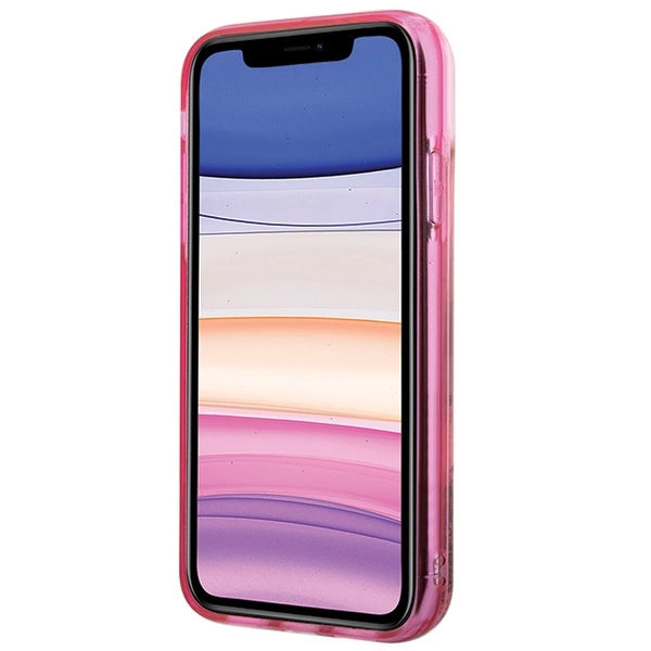 Karl Lagerfeld Glitter Karl Head iPhone 11/XR Case - Pink