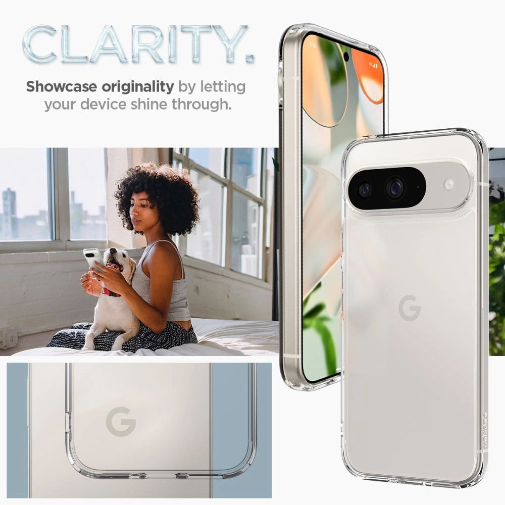Spigen Ultra Hybrid Case til Google Pixel 9 / 9 Pro - Gennemsigtig