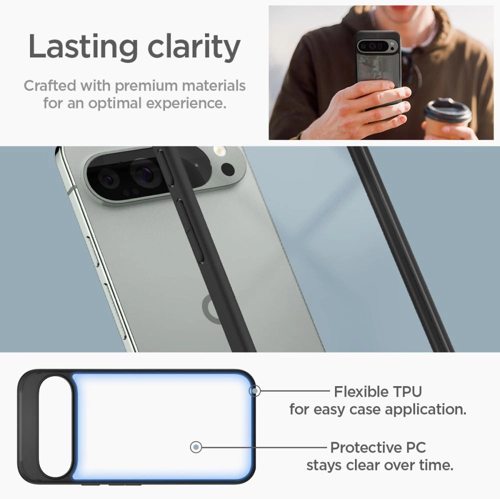 Spigen Ultra Hybrid Case til Google Pixel 9 Pro XL - sort