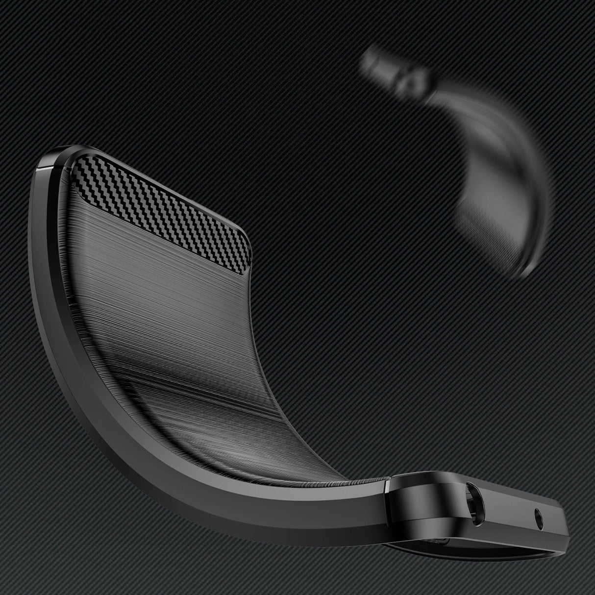 Carbon Case for iPhone 16 Silicone Case - Black