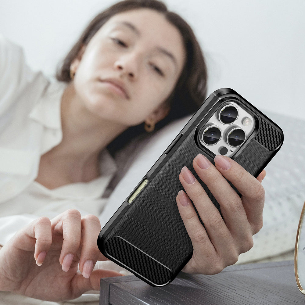 Carbon Case til iPhone 16 Pro - sort