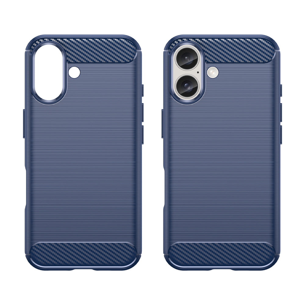 Carbon Case til iPhone 16 Plus - Blå