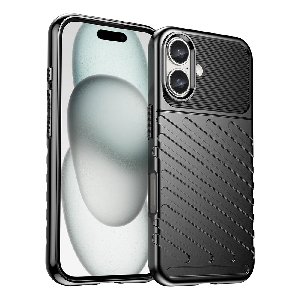 Thunder Case til iPhone 16 Plus Silicone Case - sort