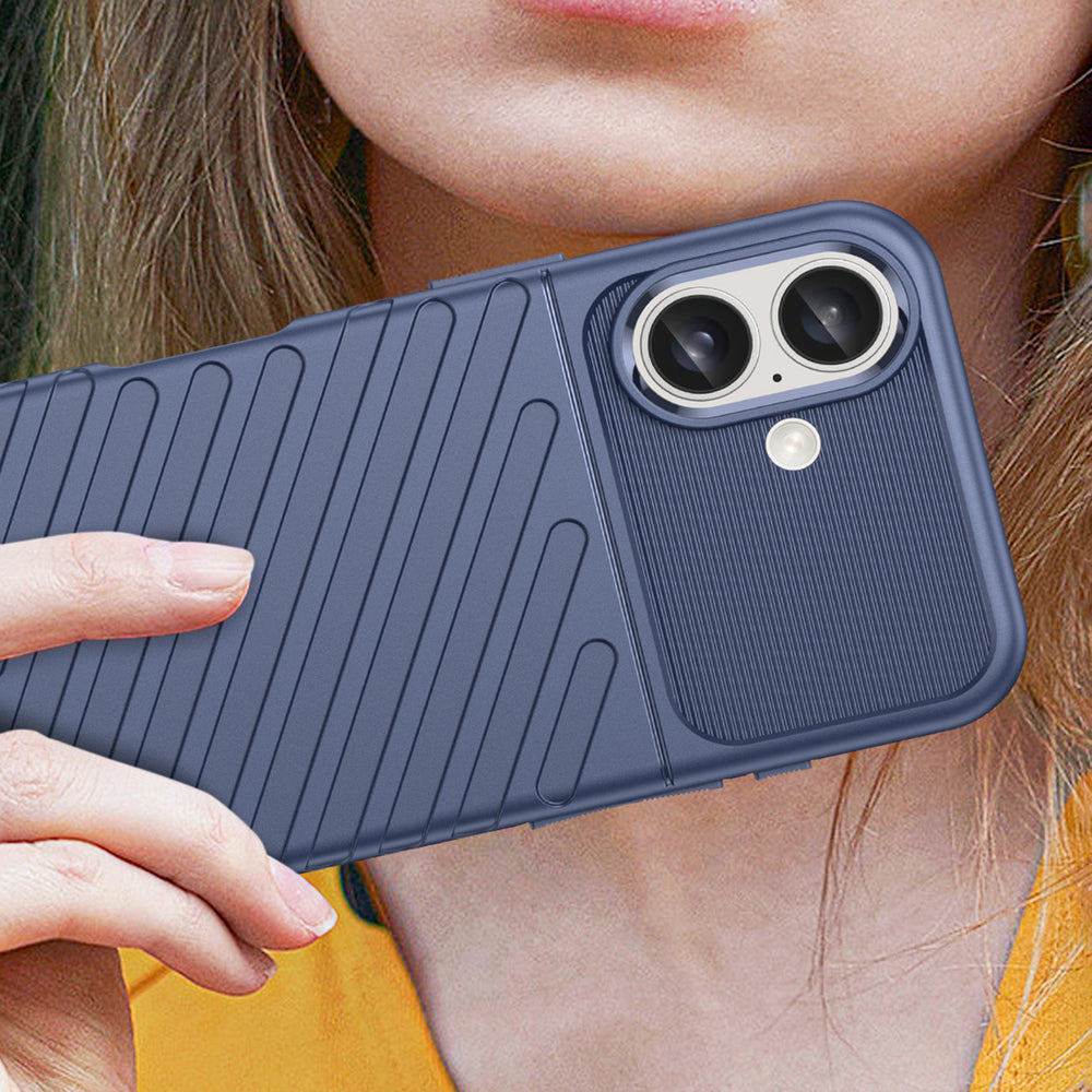 Thunder Case til iPhone 16 Silicone Case - Blå