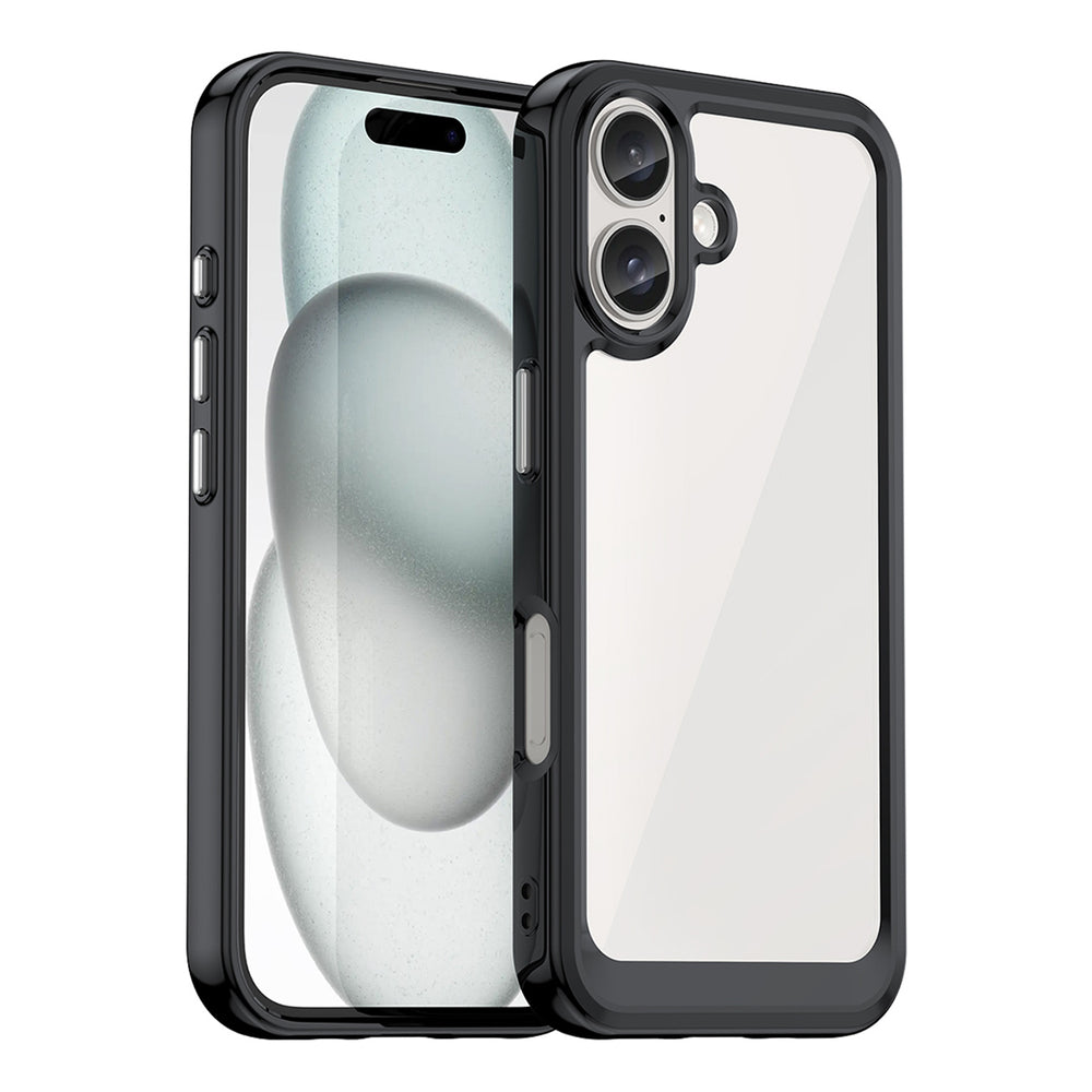 Outer Space Case med gelramme til iPhone 16 Plus - sort