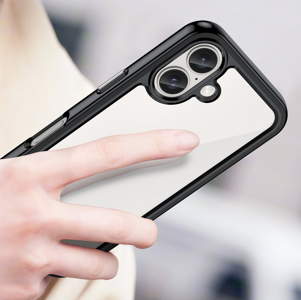 Outer Space Case med gelramme til iPhone 16 Plus - sort