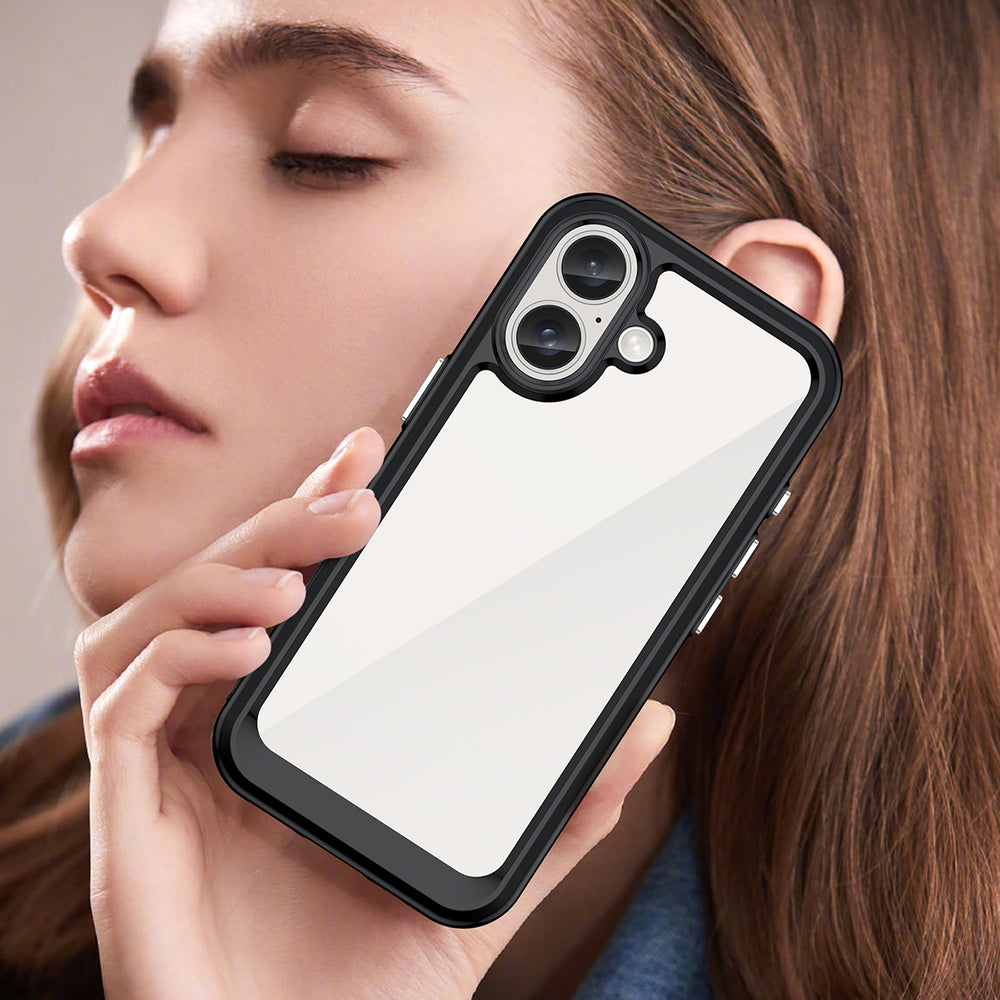 Outer Space Case med gelramme til iPhone 16 Plus - sort