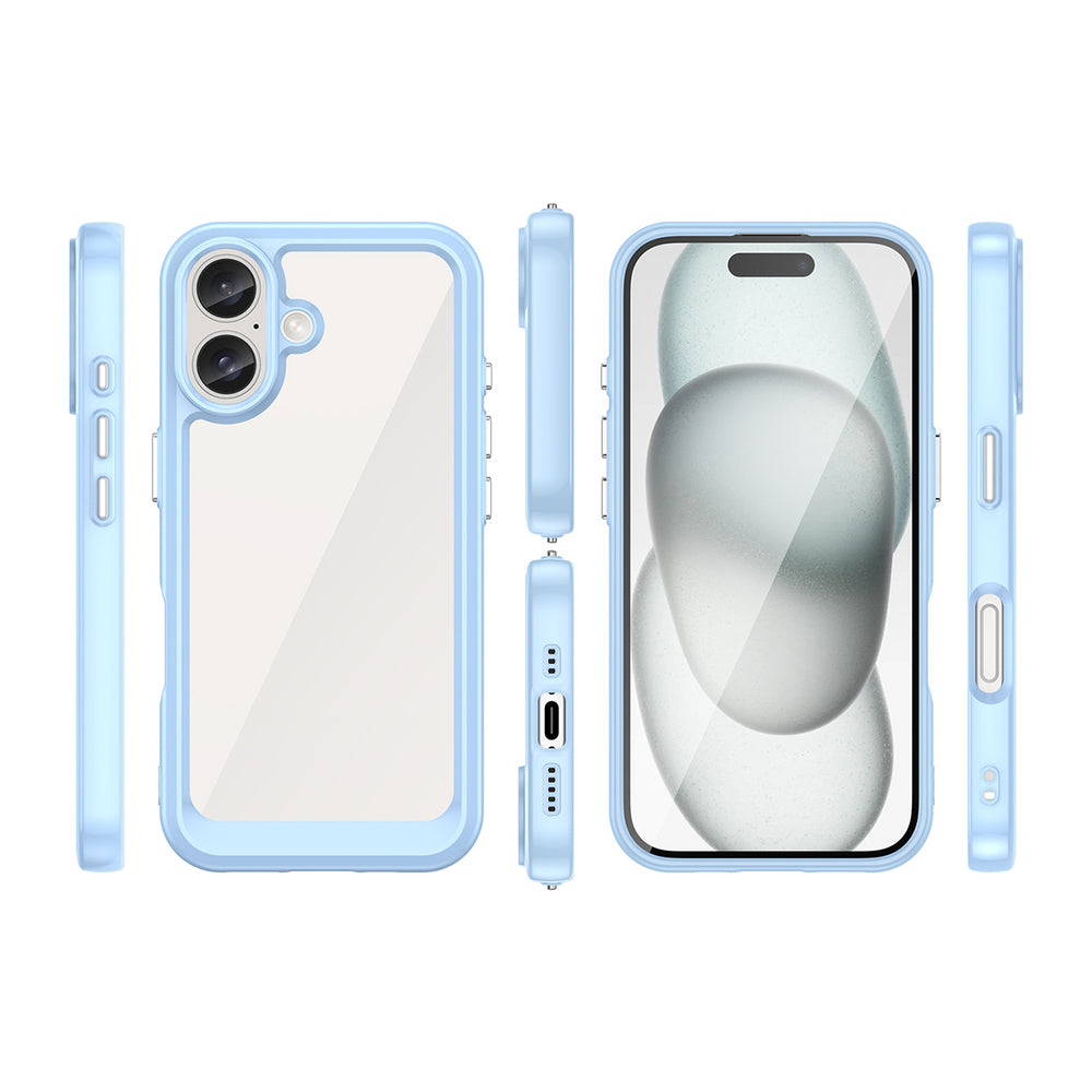 Outer Space Case med gelramme til iPhone 16 - Blå