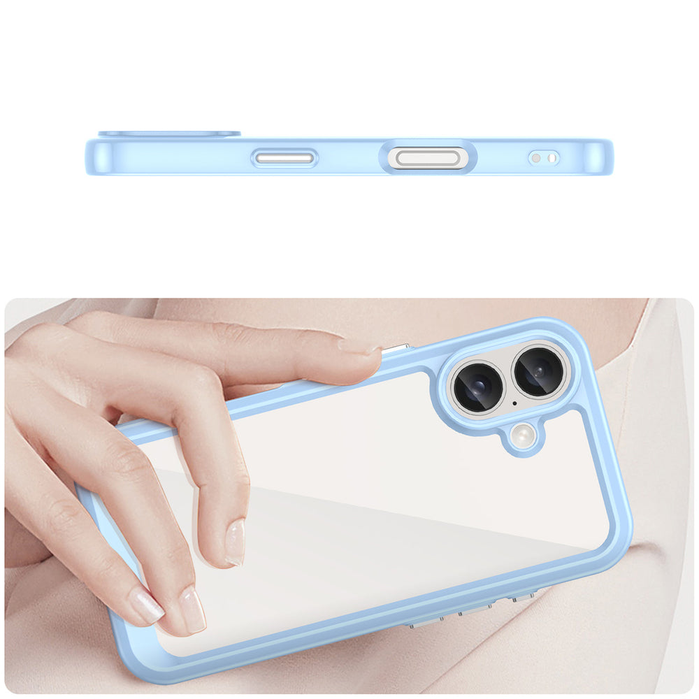 Outer Space Case med gelramme til iPhone 16 - Blå