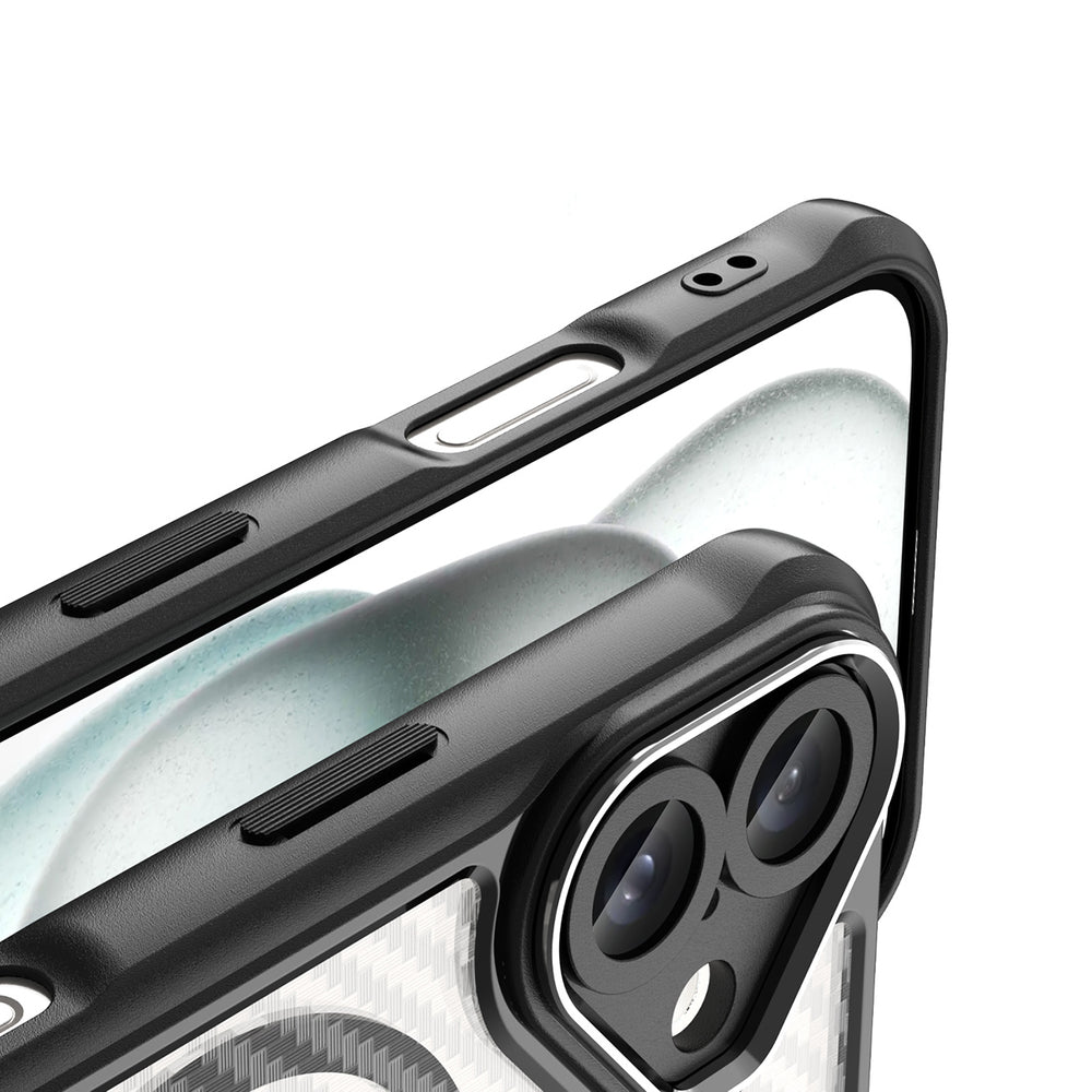 Ledende serie MagSafe Silicone Case til iPhone 16 Plus - sort