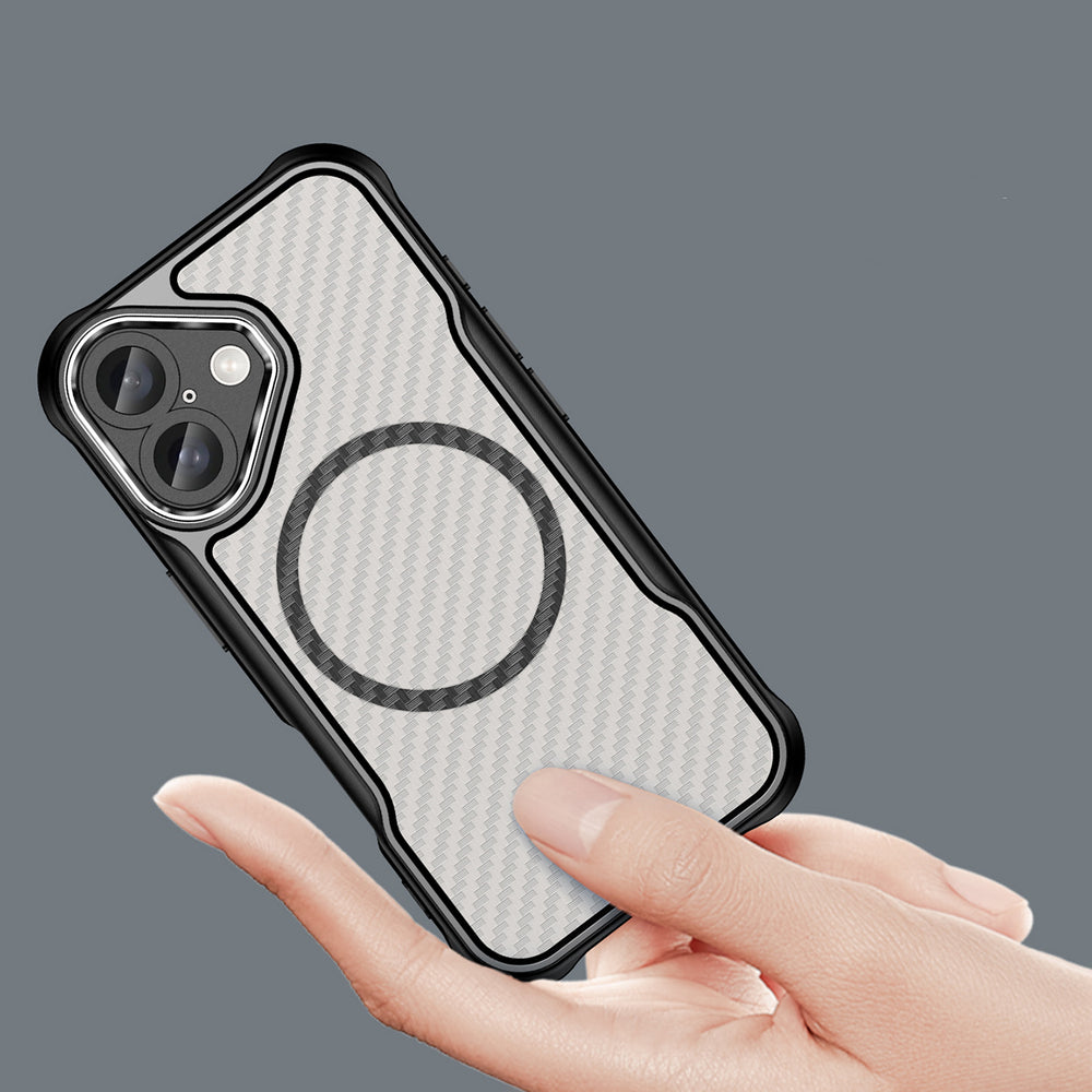 Ledende serie MagSafe Silicone Case til iPhone 16 Plus - sort