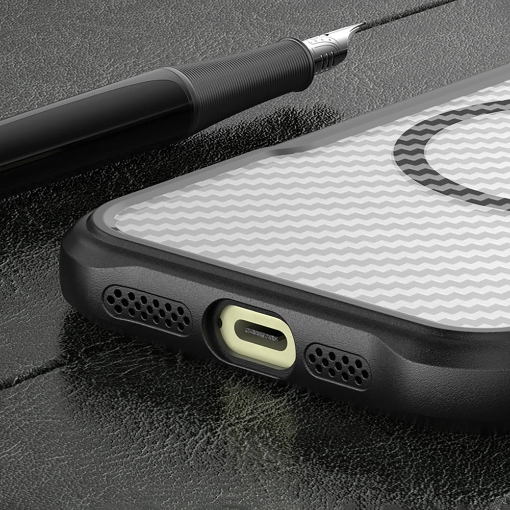 Ledende serie MagSafe Silicone Case til iPhone 16 Pro - sort