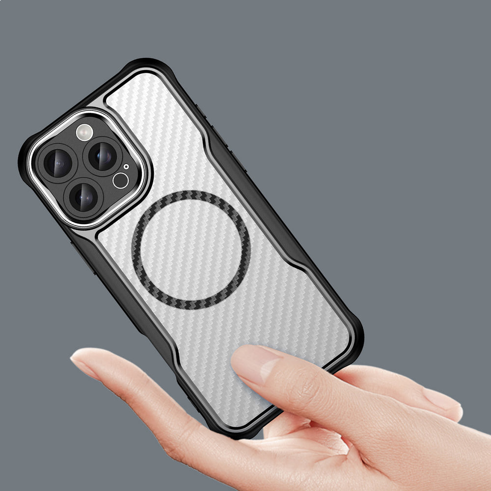 Ledende serie MagSafe Silicone Case til iPhone 16 Pro - sort