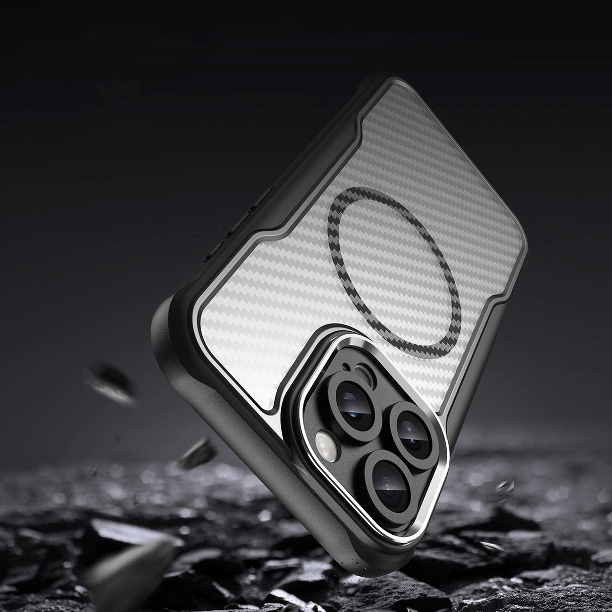 Ledende serie MagSafe Silicone Case til iPhone 16 Pro - sort