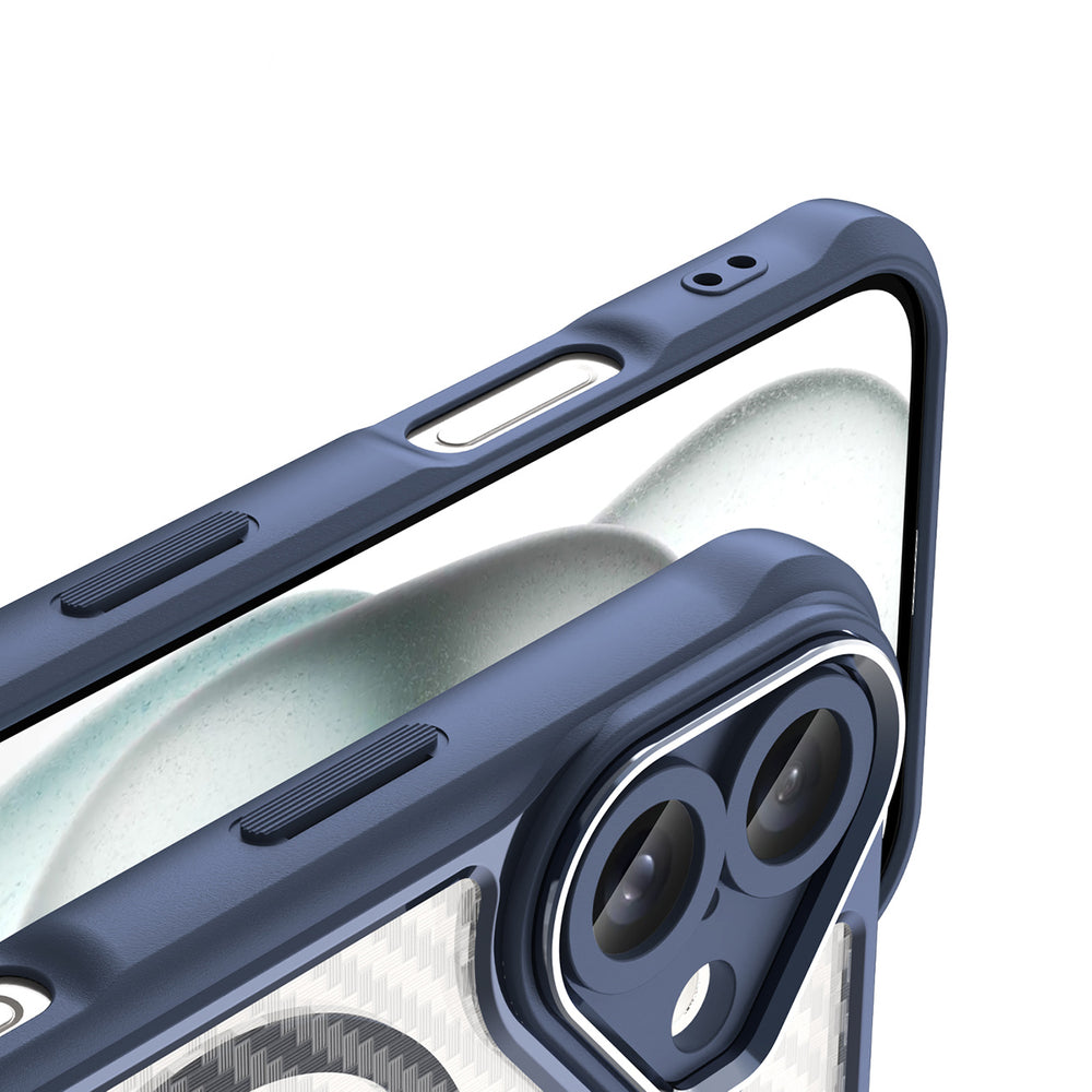 Ledende serie MagSafe Silicone Case til iPhone 16 - Blå