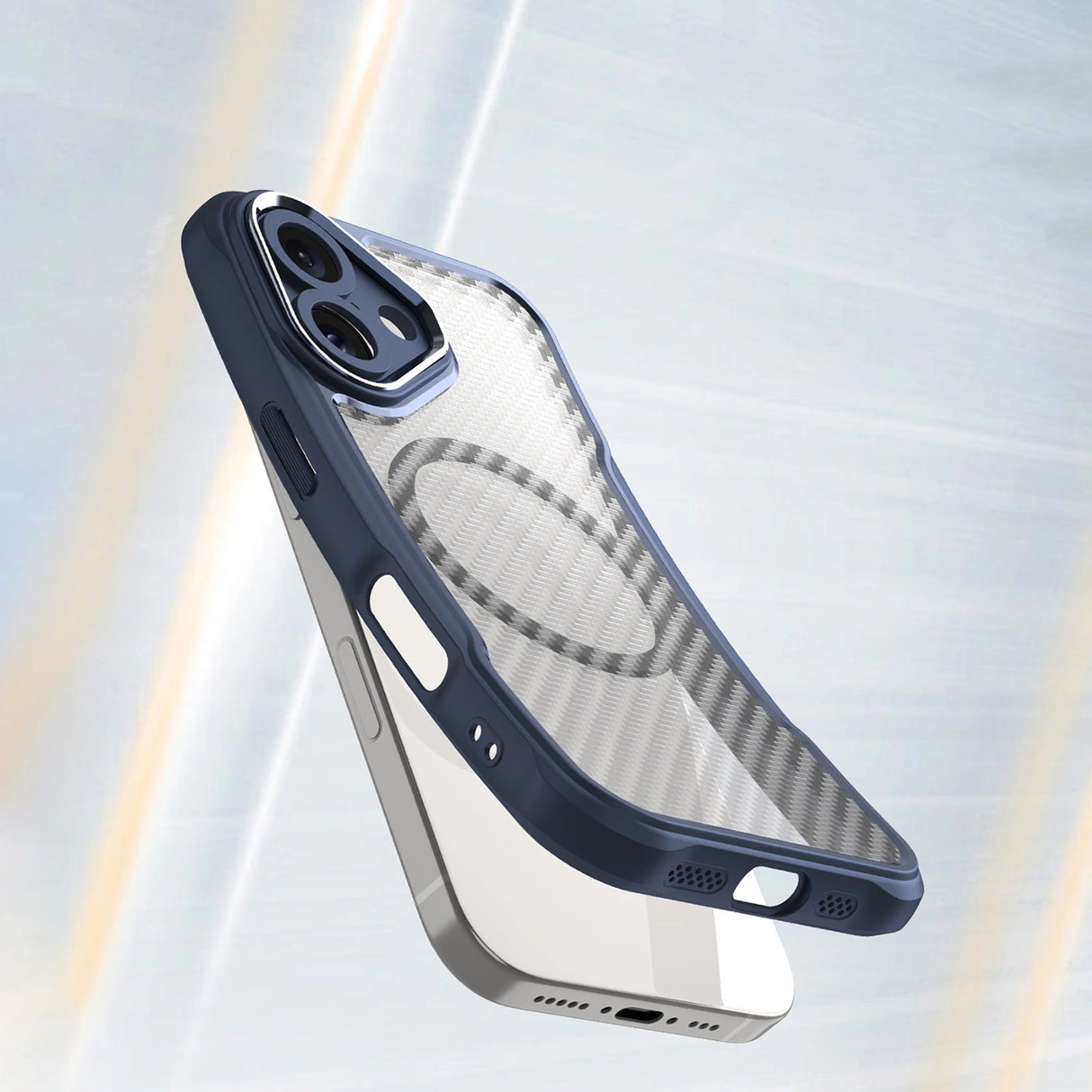 Ledende serie MagSafe Silicone Case til iPhone 16 - Blå