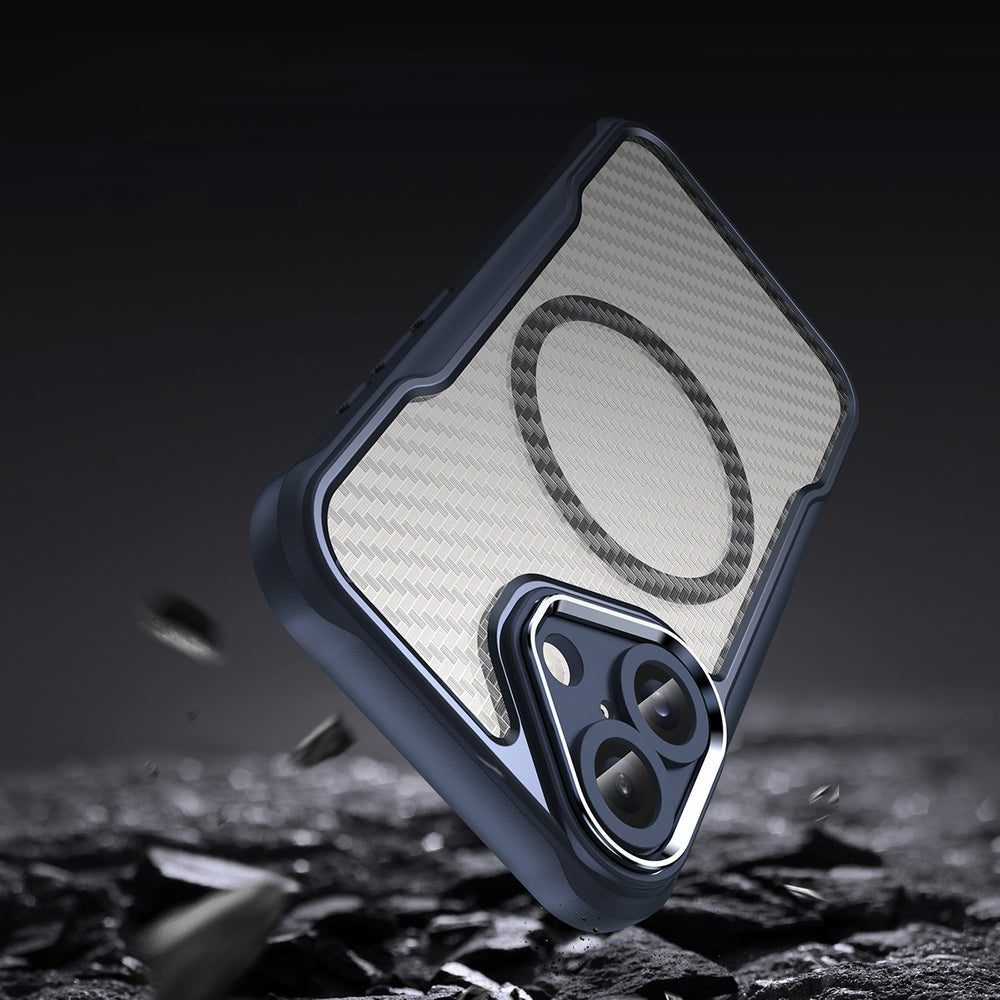 Ledende serie MagSafe Silicone Case til iPhone 16 Plus - Blå