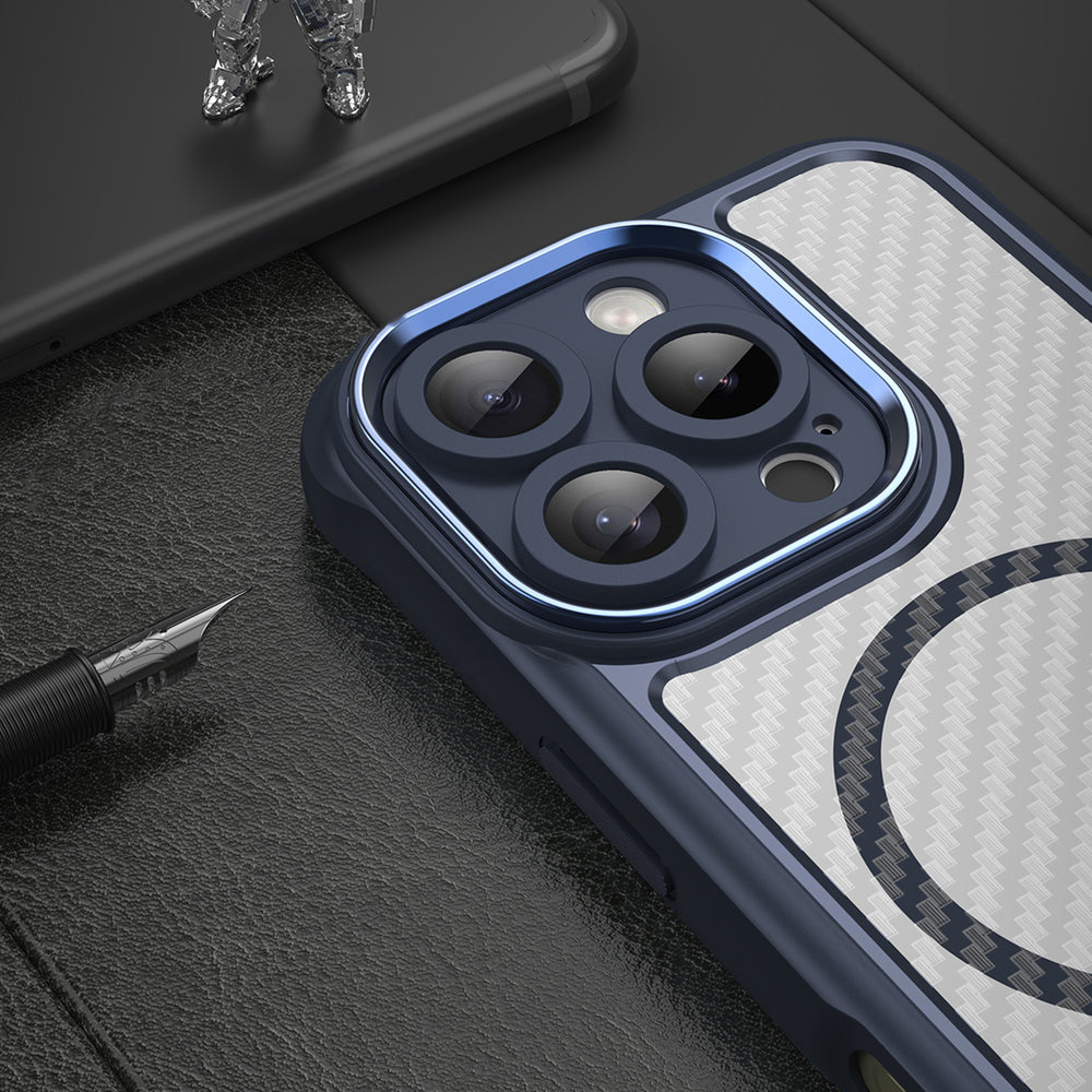 Ledende serie MagSafe Silicone Case til iPhone 16 Pro - Blå