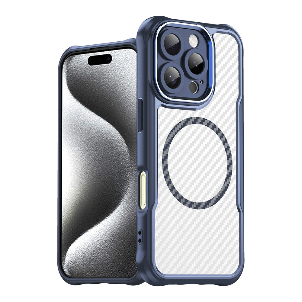 Ledende serie MagSafe Silicone Case til iPhone 16 Pro Max - Blå