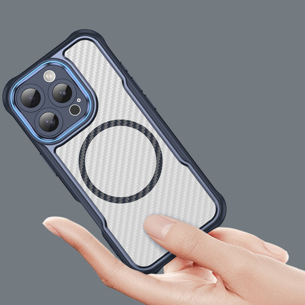 Ledende serie MagSafe Silicone Case til iPhone 16 Pro Max - Blå