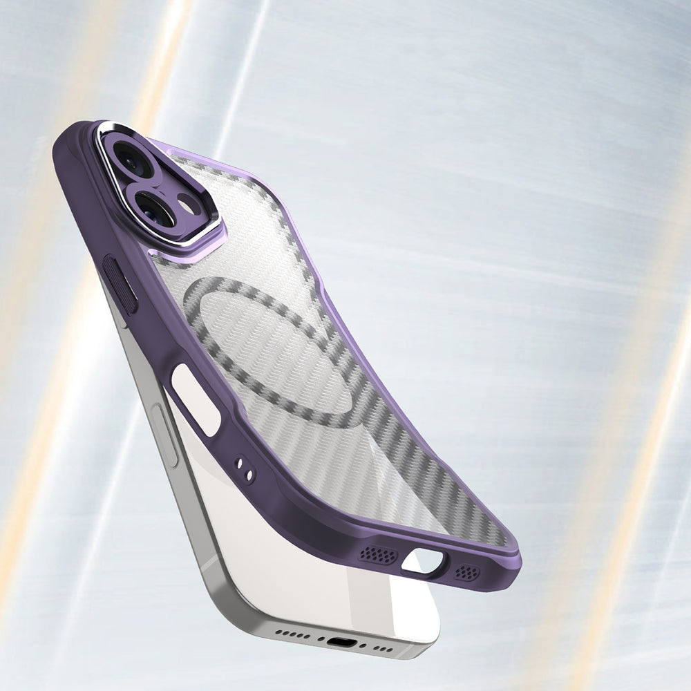 Ledende serie MagSafe Silicone Case til iPhone 16 Plus - Purple