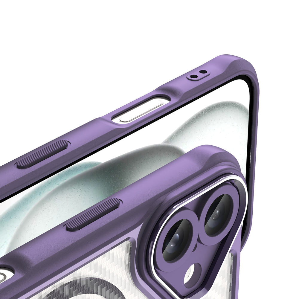 Ledende serie MagSafe Silicone Case til iPhone 16 Plus - Purple