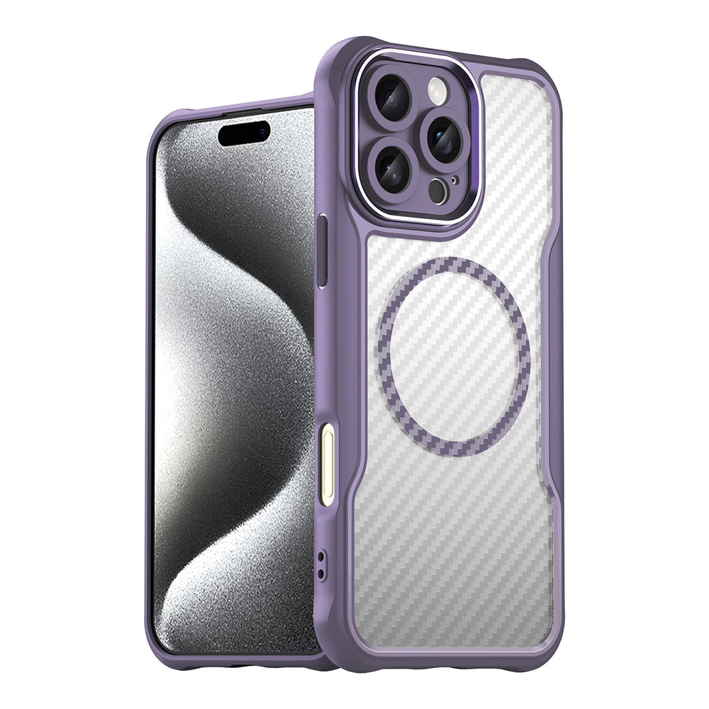 Ledende serie MagSafe Silicone Case til iPhone 16 Pro - lilla
