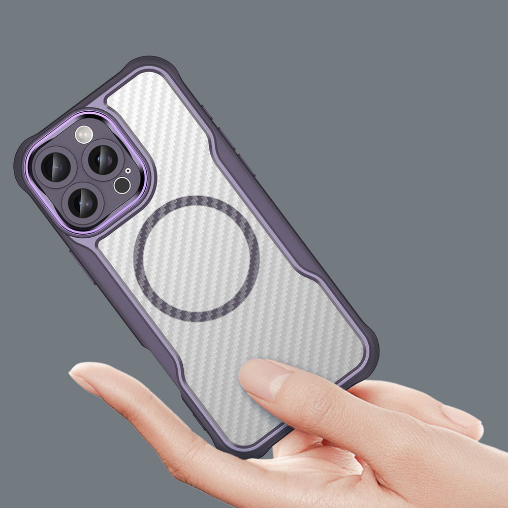 Ledende serie MagSafe Silicone Case til iPhone 16 Pro - lilla