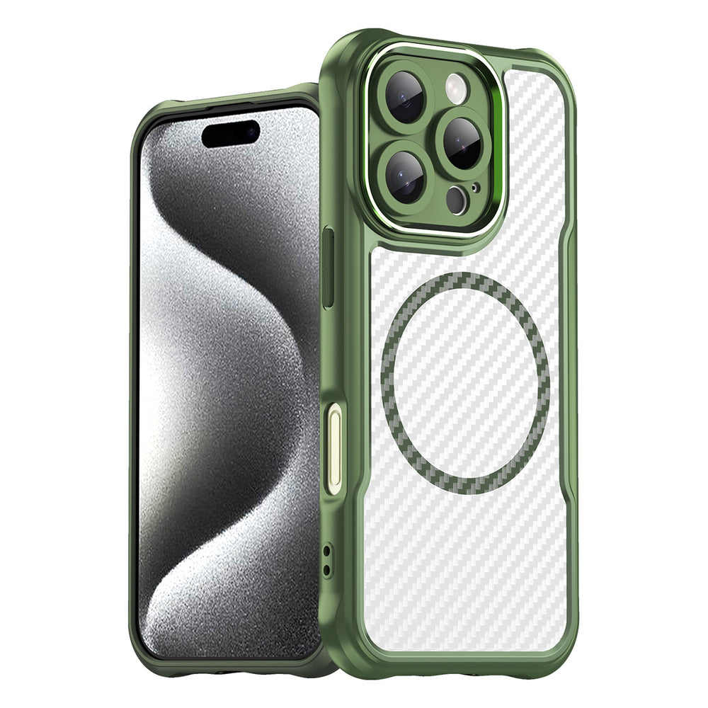 Ledende serie MagSafe Silicone Case til iPhone 16 Pro Max - Grøn