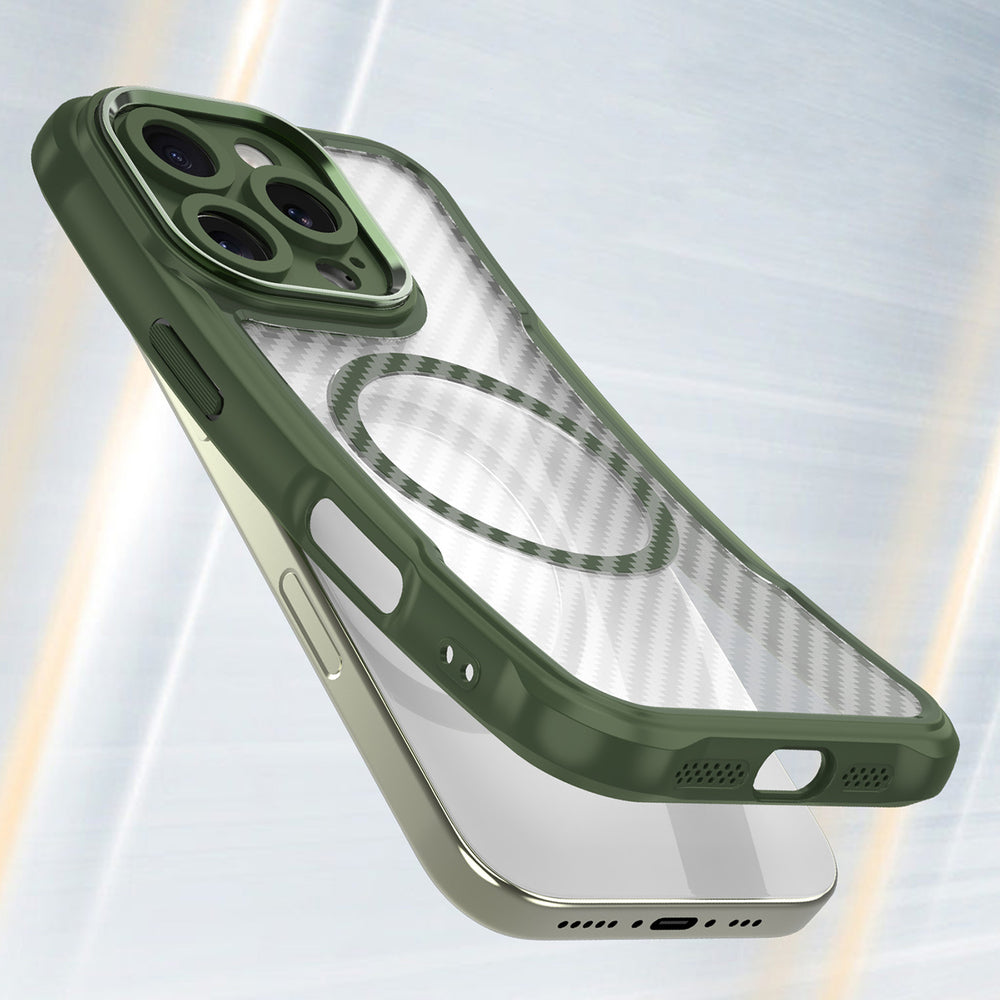 Ledende serie MagSafe Silicone Case til iPhone 16 Pro Max - Grøn