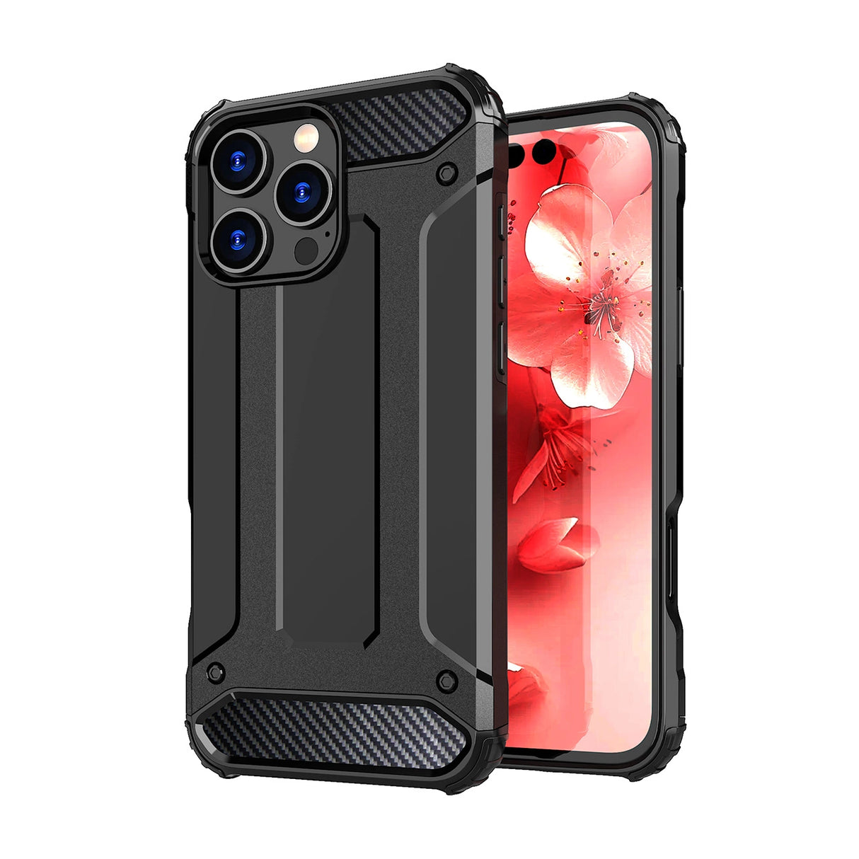 Hybrid Armor iPhone 16 Pro Max Case - Black