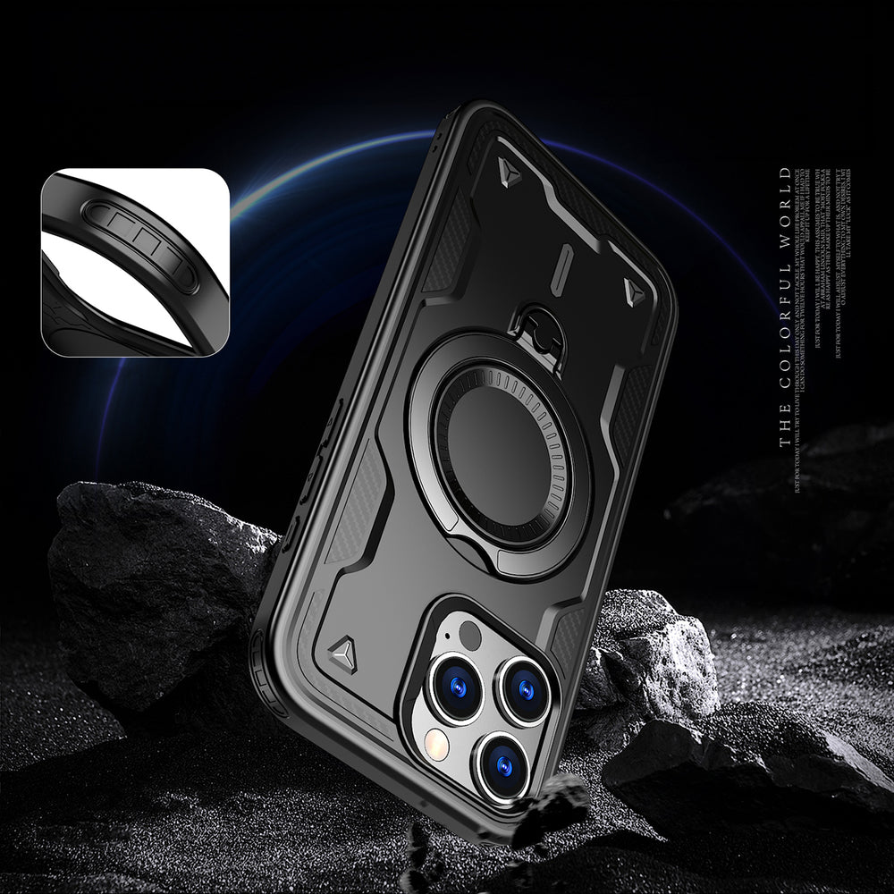 Hybrid Armor Trendy Case med MagSafe til iPhone 16 Pro Max - sort