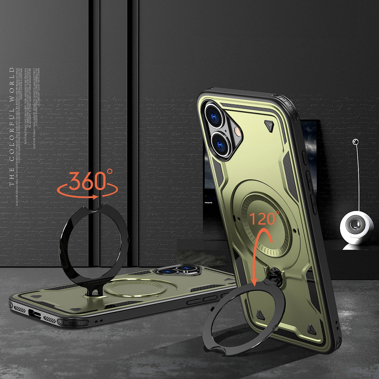 Hybrid Armor Trendy Case med MagSafe til iPhone 16 Plus - Grøn