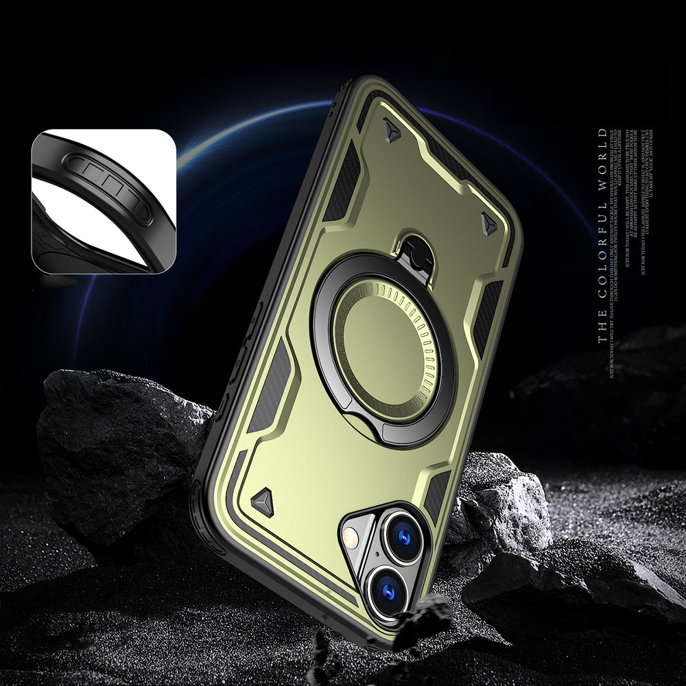 Hybrid Armor Trendy Case med MagSafe til iPhone 16 Plus - Grøn