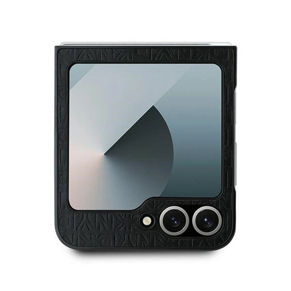 DKNY Repeat Pattern Stack Logo Case for Samsung Galaxy Z Flip6 - Black