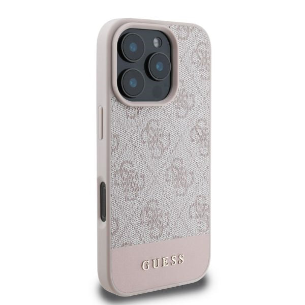 Guess 4G Bottom Stripe iPhone 16 Pro Case - Pink