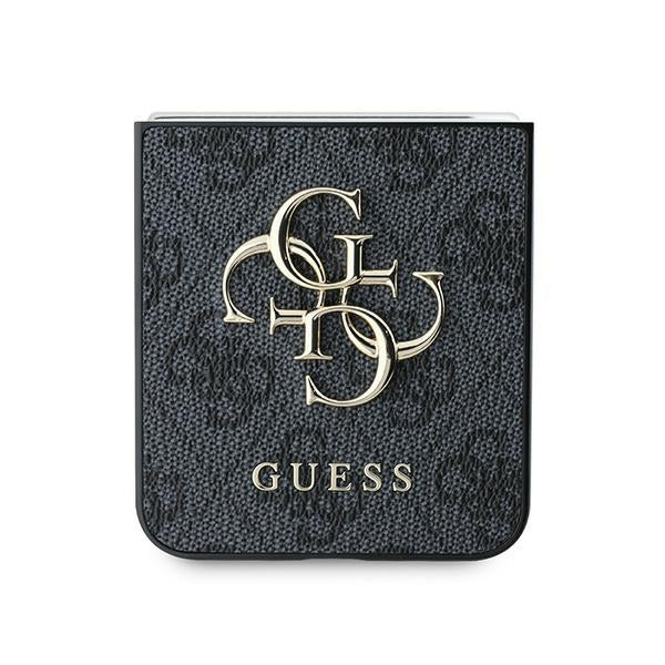 Guess læder 4G Metal Logo Case til Samsung Galaxy Z Flip 6 - sort