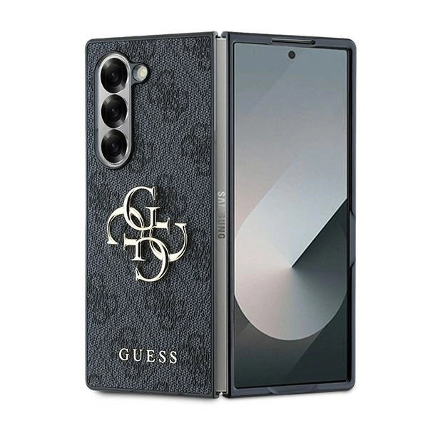 Guess læder 4G Metal Logo Case til Samsung Galaxy Z Fold 6 - sort